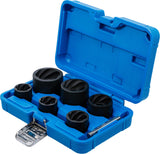 TWIST SOCKET SET (SPIRAL PROFILE) / SCREW EXTRACTOR | 12.5 MM (1/2") + 20 MM (3/4") DRIVE | 22 - 41 MM | 6 PCS. (5268)