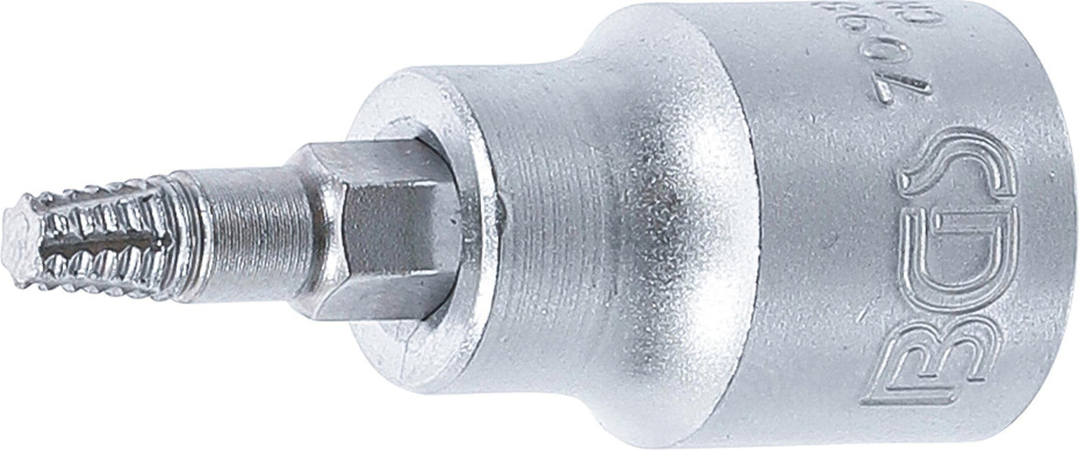 SCREW EXTRACTOR BIT SOCKET | 10 MM (3/8") DRIVE | FOR DAMAGED T-STAR (FOR TORX) T25 (7098-T25)