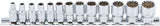 SOCKET SET, GEAR LOCK | 6.3 MM (1/4") DRIVE | 13 PCS. (2150)