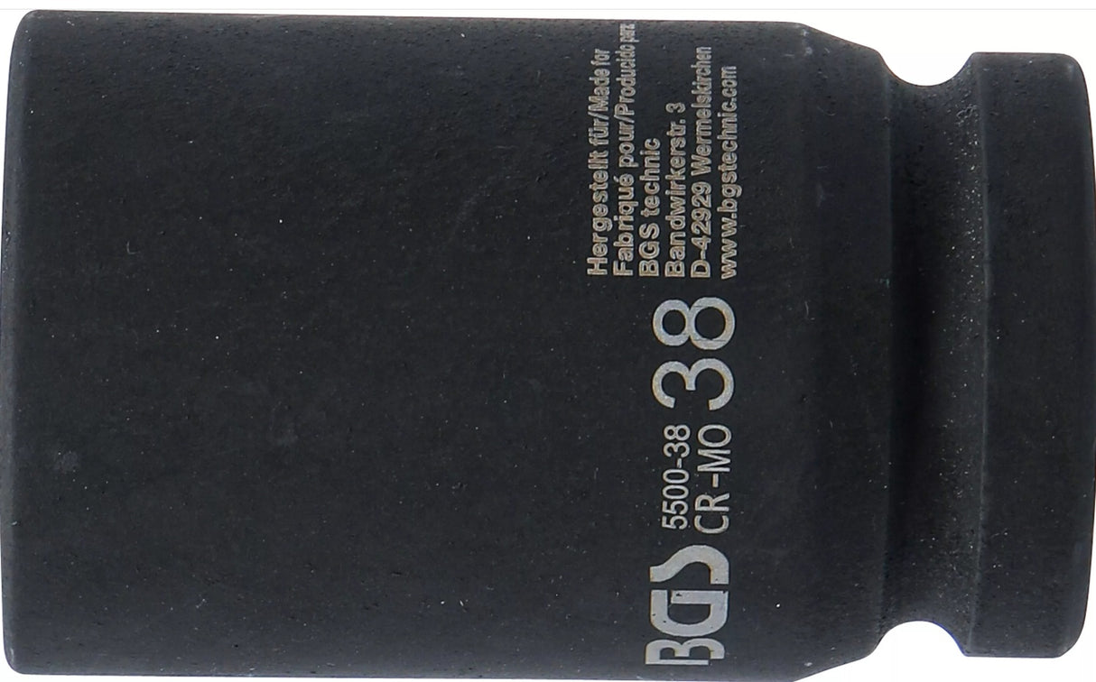 IMPACT SOCKET HEXAGON, DEEP | 25 MM (1") DRIVE | 38 MM (5500-38)