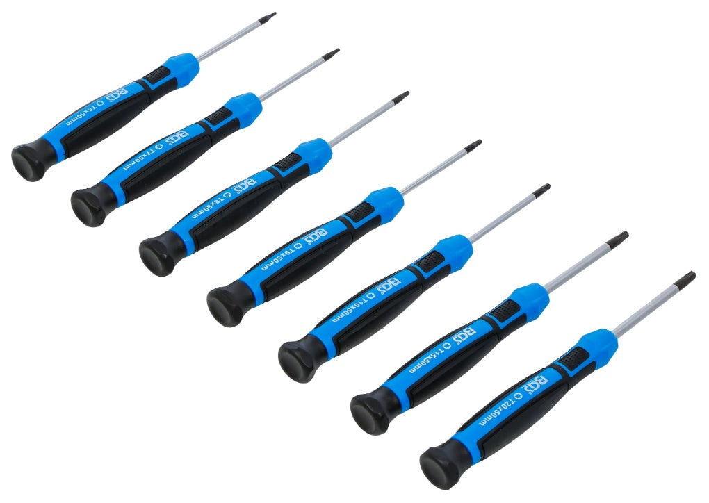 PRECISION SCREWDRIVER SET | T-STAR (TORX) T6 - T7 - T8 - T9 - T10 - T15 - T20 | 7 PCS. (4880)