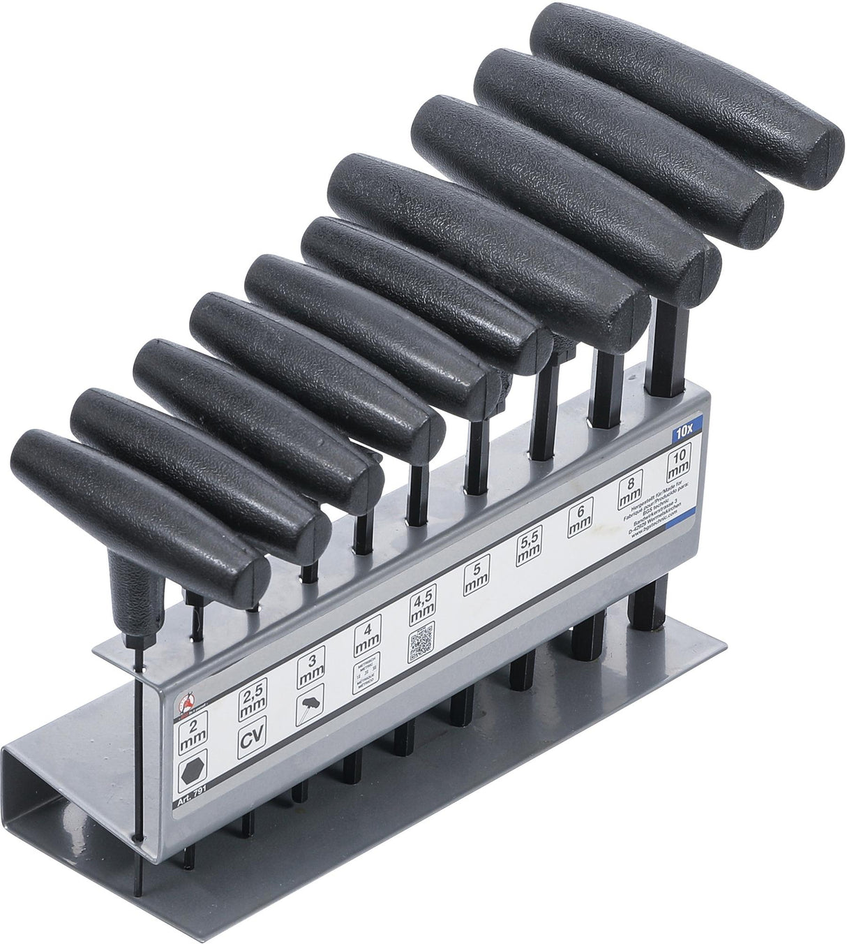 T-HANDLE SCREWDRIVER SET | INTERNAL HEXAGON 2 - 10 MM | 10 PCS. (791)