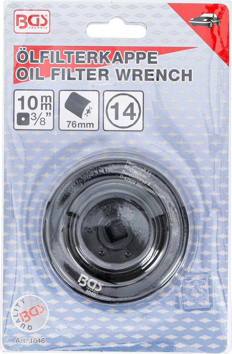 OIL FILTER WRENCH | 14-POINT | Ø 76 MM | FOR VW, PORSCHE, MERCEDES-BENZ, BMW, AUDI, OPEL / VAUXHALL (1046)