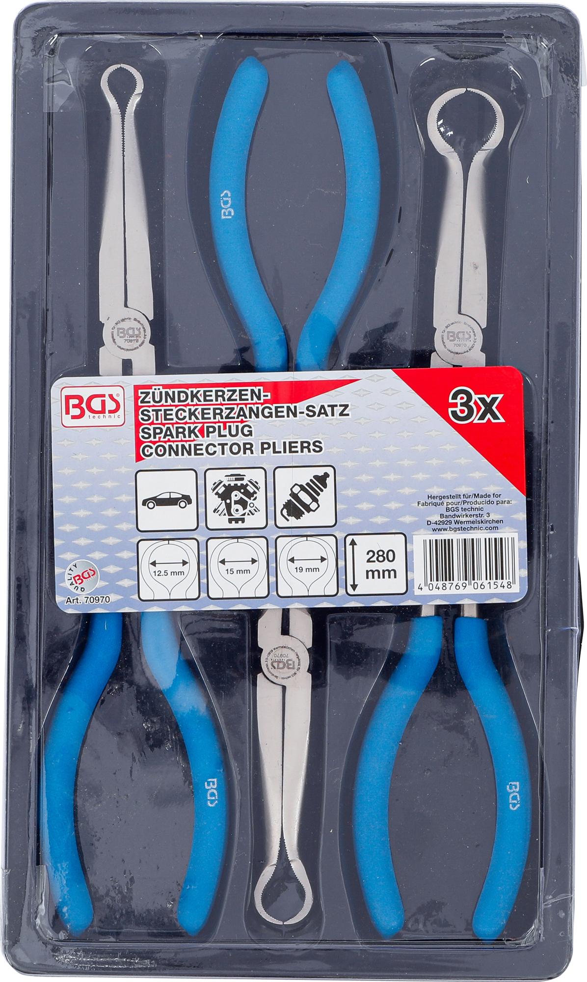 SPARK PLUG CONNECTOR PLIERS SET | WITH RING TIP | 3 PCS. (70970)