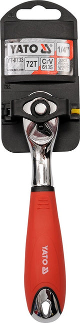 QUICK RELEASE CURVED RATCHET HANDLE 1/4 (YT-0733)