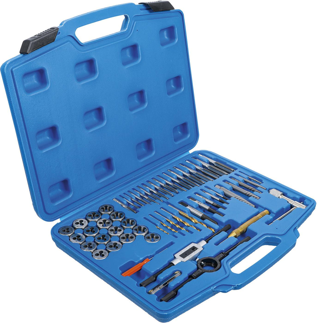 TAP AND DIE SET | INCH SIZES | 1/4" - 1/2" | 56 PCS. (70105)