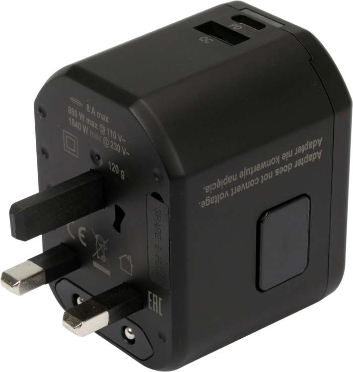 TRAVEL ADAPTER UNIV. USB, USB-C 20W (YT-81300)