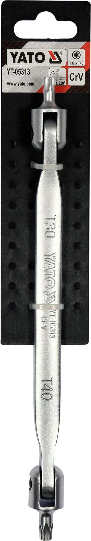 TORX DOUBLE HEAD FLEXIBLE WRENCH T30XT40 (YT-05313)