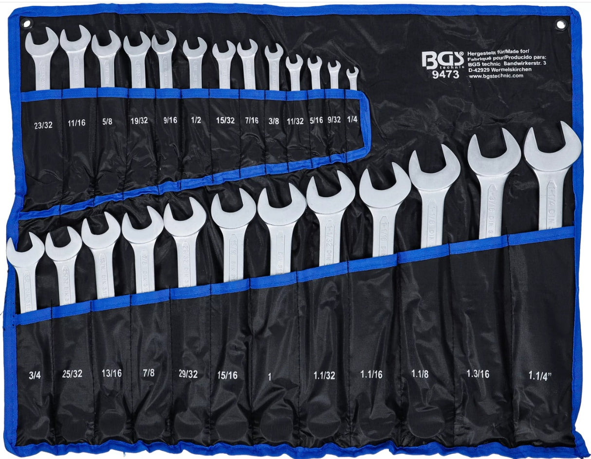 COMBINATION SPANNER SET | INCH SIZES | 1/4" - 1.1/4" | 25 PCS. (9473)