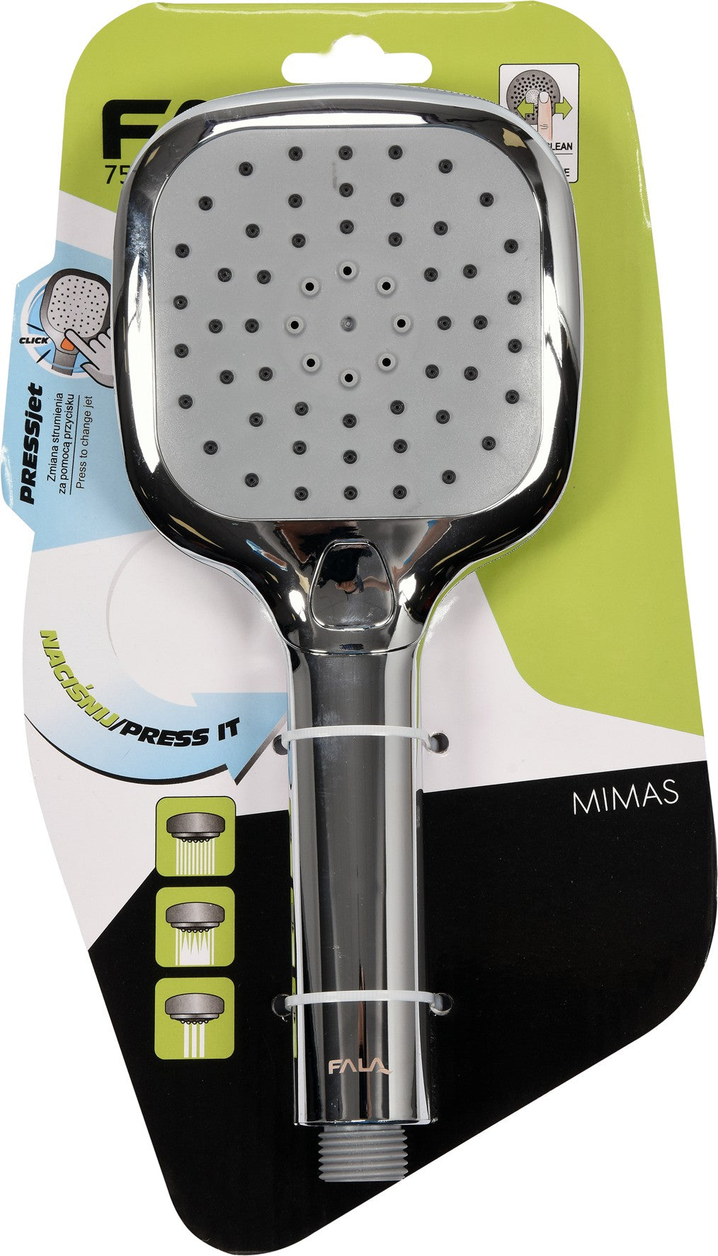 SHOWER HANDLE MIMAS 3FUNCTIONS+PRESS JET (75635)