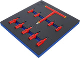 TOOL TRAY 2/3: VDE BIT SOCKET SET | 10 MM (3/8") / 12.5 MM (1/2") DRIVE | INTERNAL HEXAGON 4 - 10 MM | 10 PCS. (70216)