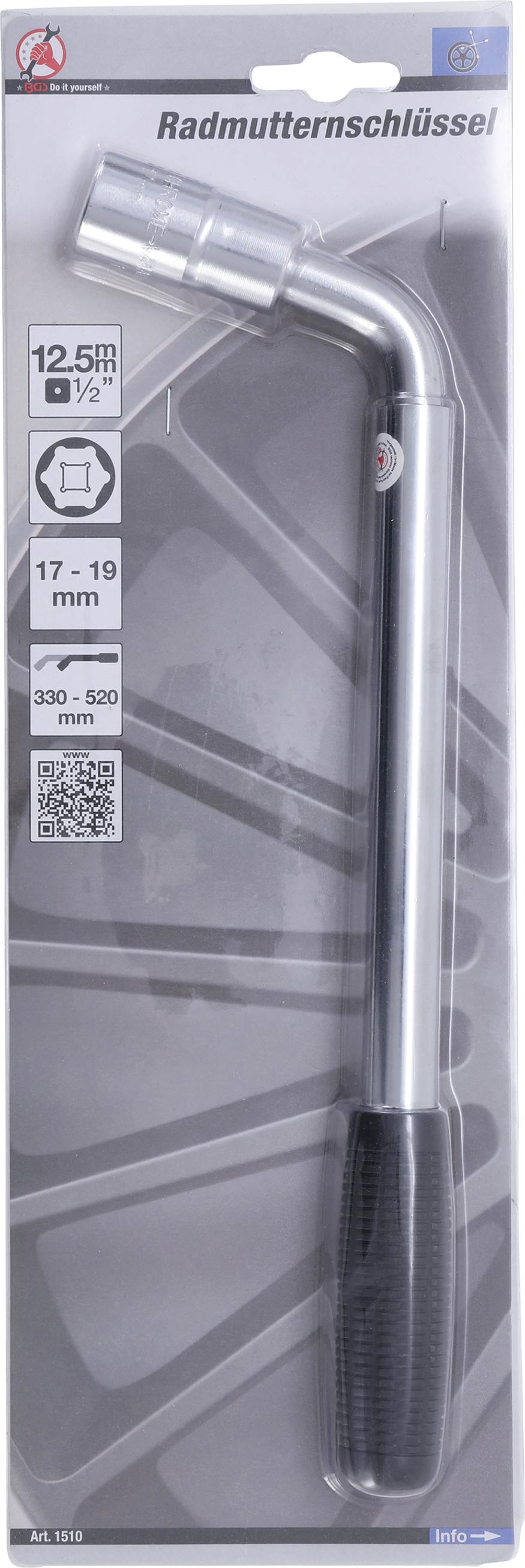 WHEEL NUT WRENCH | 12.5 MM (1/2") DRIVE | 17 X 19 MM (1510)