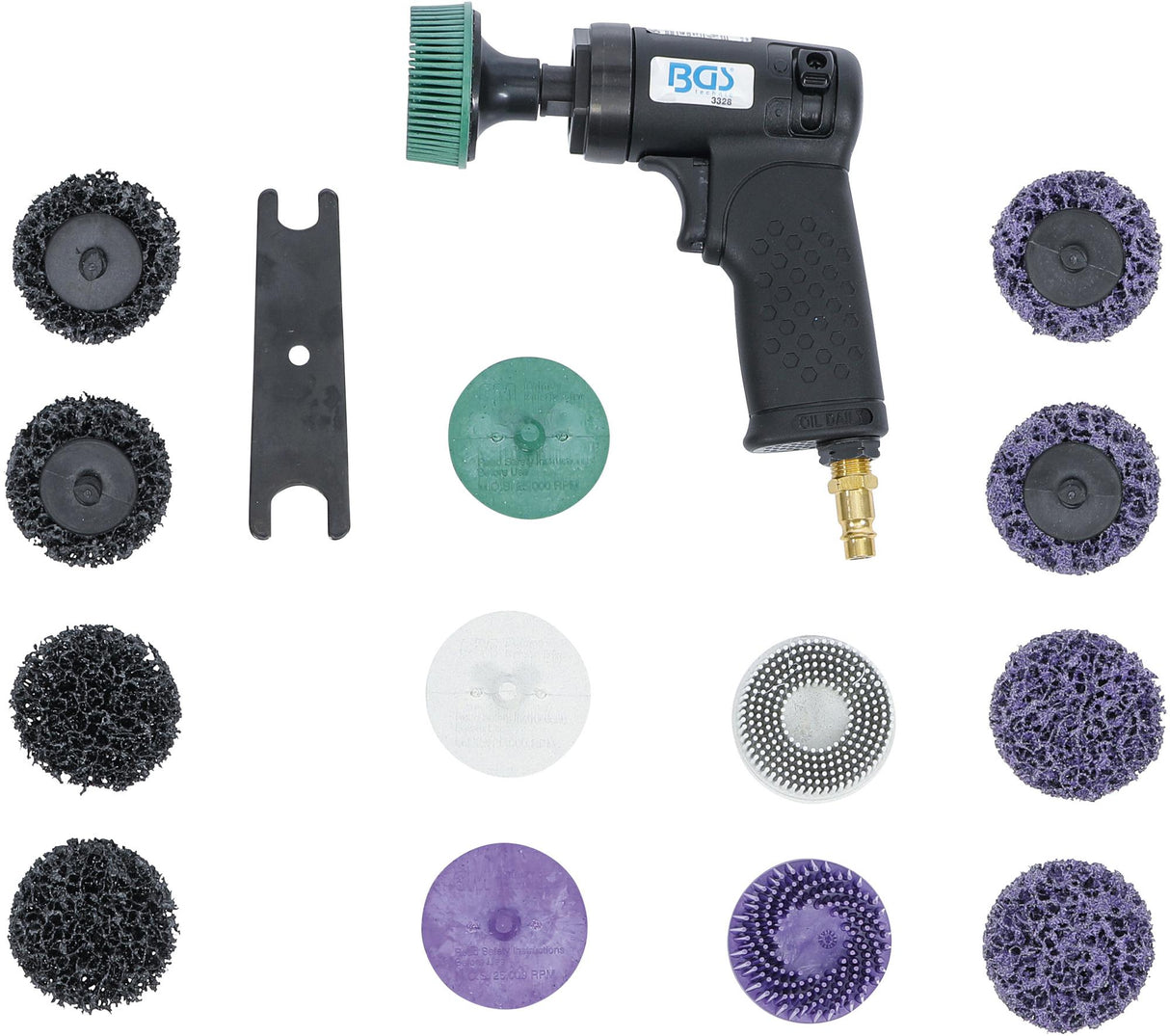 AIR BRISTLE GRINDER SET | 17 PCS. (3328)