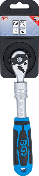 REVERSIBLE RATCHET, EXTENDABLE | 6.3 MM (1/4") | 190 - 225 MM (25120)