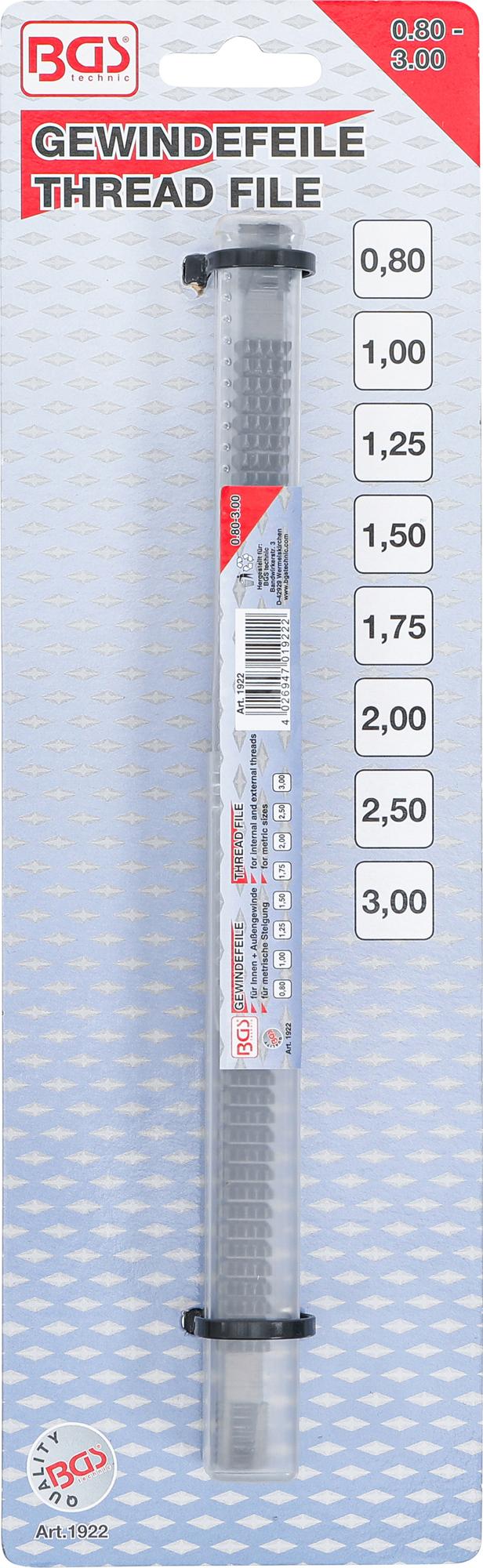 THREAD FILE | INTERNAL AND EXTERNAL SCREW THREADS | METRIC 0.80 - 3.00 MM (1922)