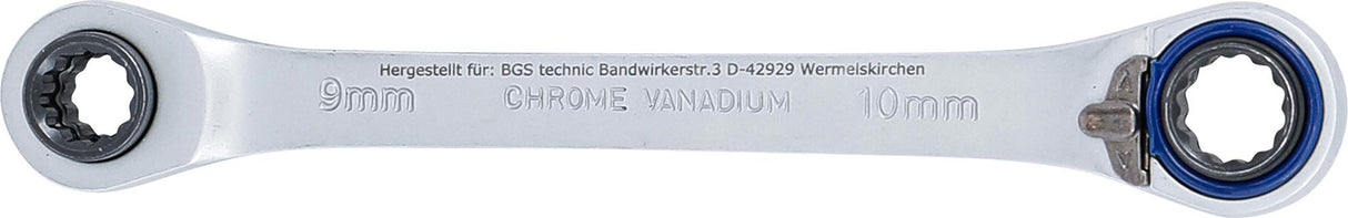 DOUBLE ENDED RATCHET WRENCH "4 IN 1" | 8X9, 10X11 MM (30809)