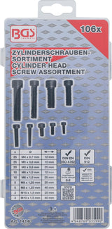 CYLINDER HEAD SCREW ASSORTMENT | INTERNAL HEXAGON | 106 PCS. (14140)