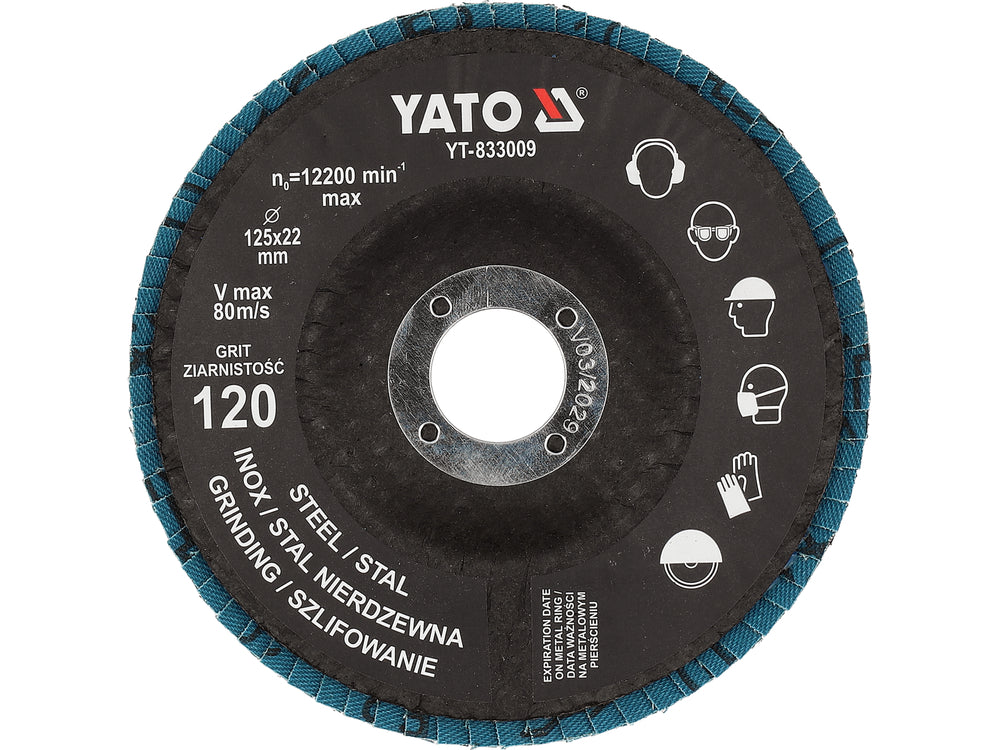 FLAP DISC | 125 MM X 22 | P120 (YT-833009)