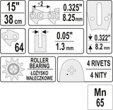 GUIDE BAR 15" 0,325U (YT-84933)