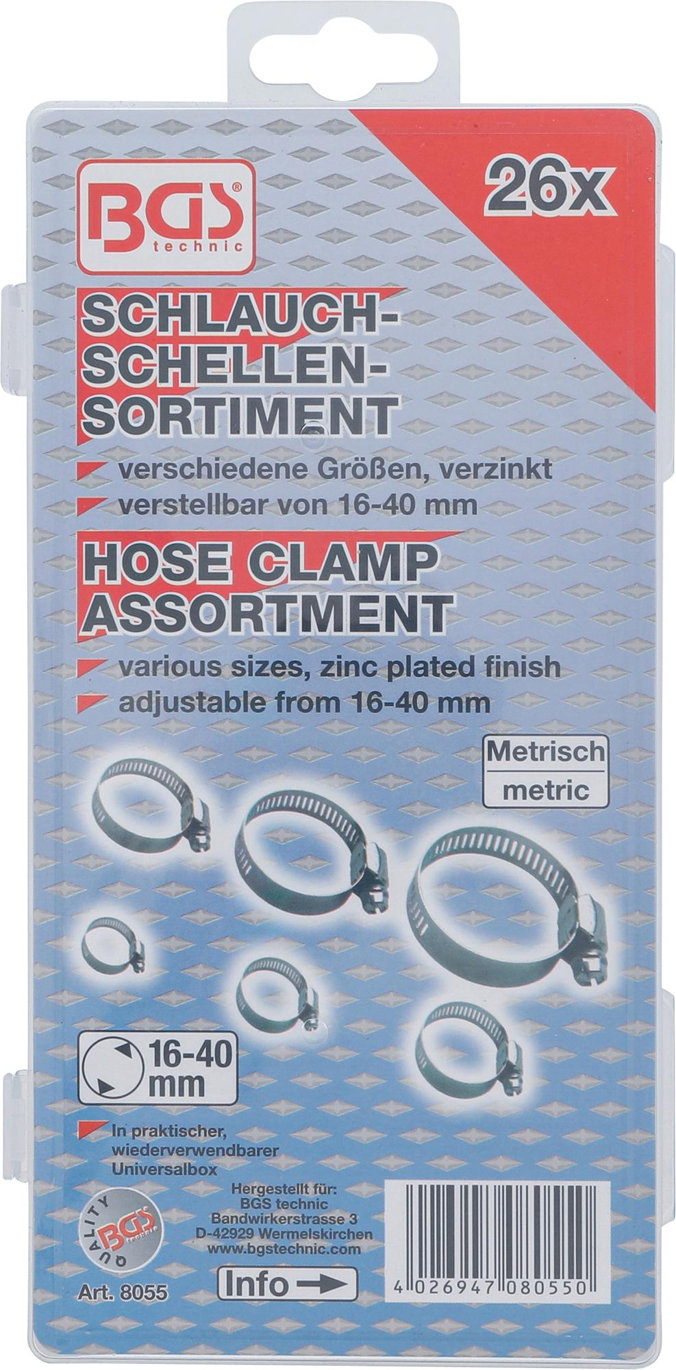 HOSE CLAMP ASSORTMENT | Ø 16 - 40 MM | 26 PCS. (8055)