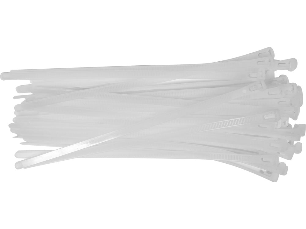 RELEASABLE CAB TIES 7,6X250MM 50PCS WHI (YT-70664)