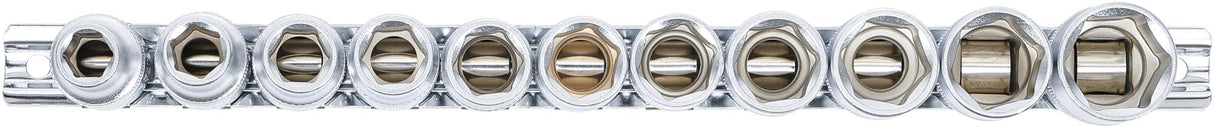 SOCKET SET, HEXAGON | 12.5 MM (1/2") DRIVE | 10 - 21 MM | 11 PCS. (9106)