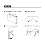 FOLDABLE TABLE / COUNTER | ALUMINUM | ADJUSTABLE HEIGHT (LC01)