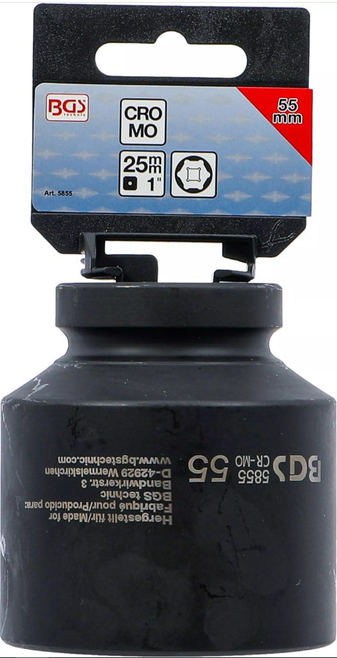 IMPACT SOCKET, HEXAGON | 25 MM (1") DRIVE | 55 MM (5855)