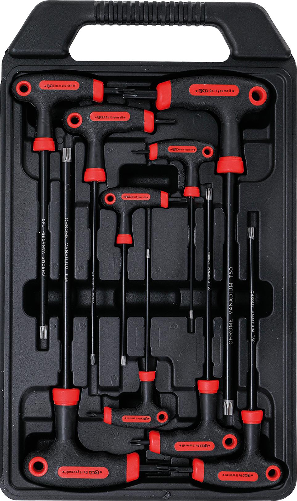 T-HANDLE L-TYPE WRENCH SET | T-STAR TAMPERPROOF (FOR TORX) | T10 - T50 | 9 PCS. (7880)