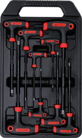 T-HANDLE L-TYPE WRENCH SET | T-STAR TAMPERPROOF (FOR TORX) | T10 - T50 | 9 PCS. (7880)