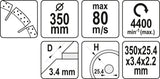 DIAMOND BLADE FOR CONCRETE 350X25,4MM (YT-60003)