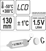 DIGITAL THERMOMETER WITH PROBE (YT-72971)