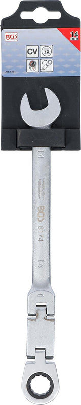 DOUBLE-JOINT RATCHET COMBINATION WRENCH | ADJUSTABLE | 14 MM (6174)