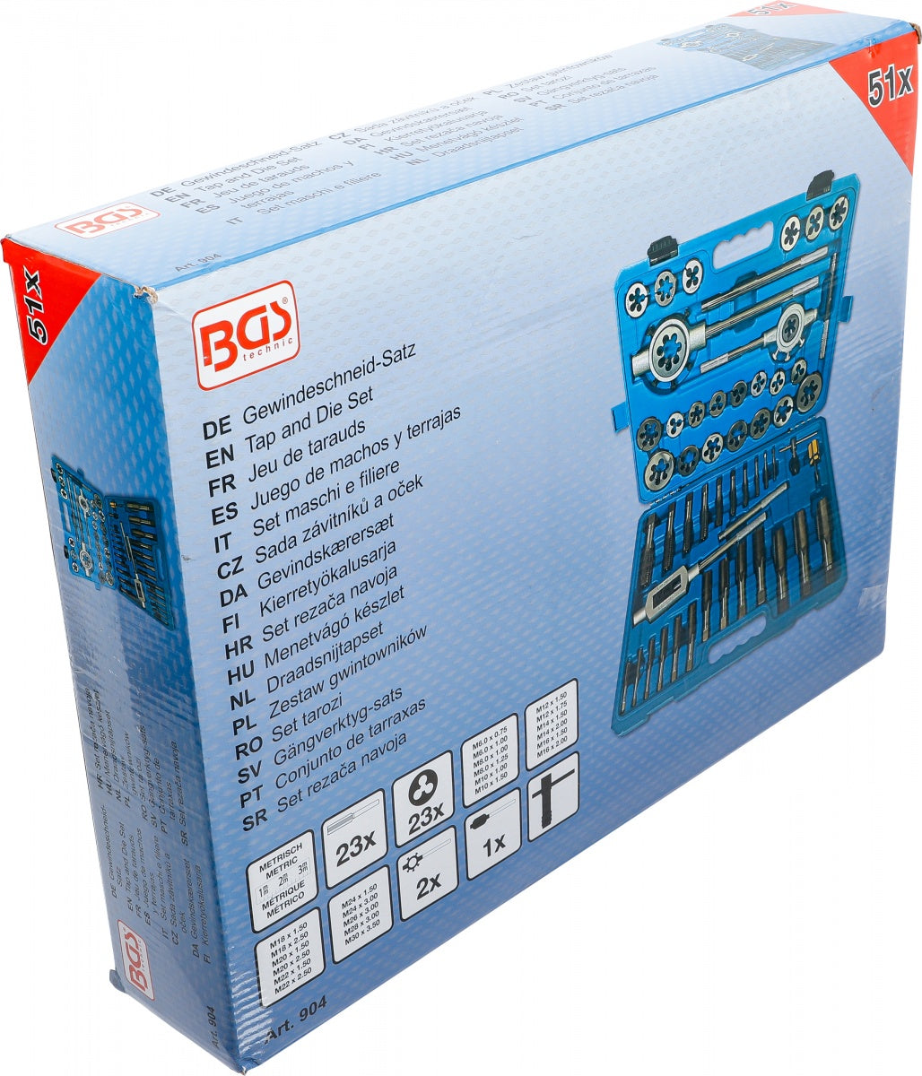 TAP AND DIE SET | M6 - M30 | 51 PCS. (904)