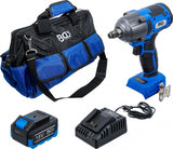 CORDLESS IMPACT WRENCH SET | BRUSHLESS | 400 NM | 18 V | WITH RECHARGEABLE BATTERY AND QUICK CHARGER (7392)