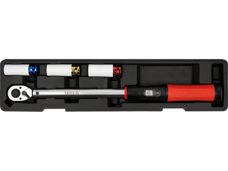 TORQUE WRENCH | 12.5 MM (1/2") | 40 - 220 NM | WITH SOCKETS | 4 PCS (YT-07847)