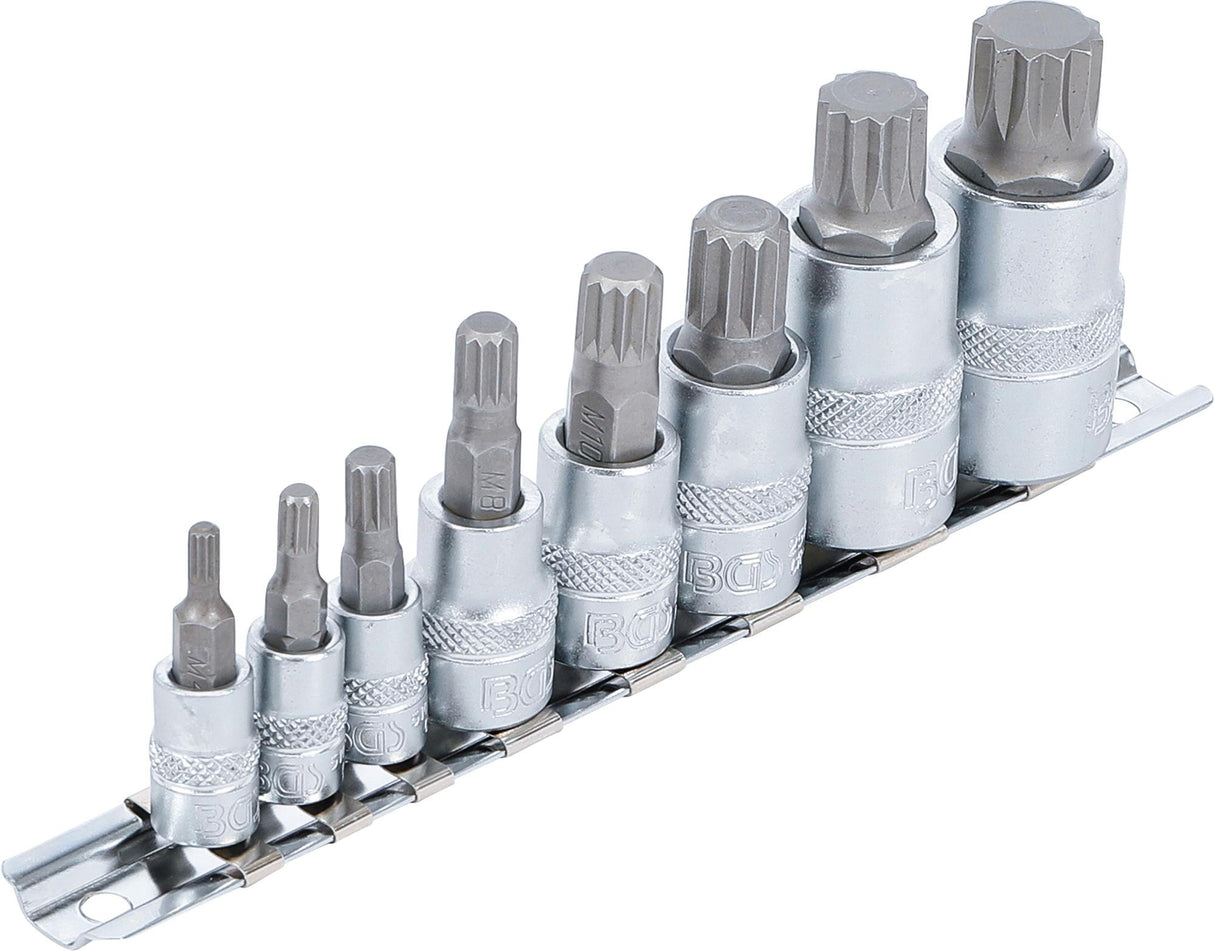 IMPACT BIT SOCKET SET | SPLINE (FOR XZN) | M4 - M16 | 8 PCS. (5105)