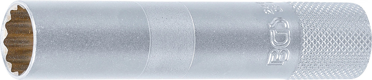 SPARK PLUG SOCKET WITH MAGNET, 12-POINT, LONG | 10 MM (3/8") DRIVE | 14 MM (2446)