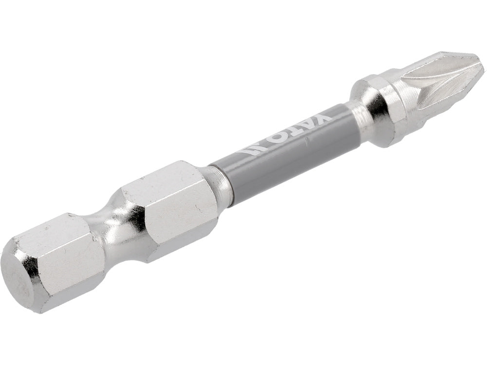 SCREWDRIVER BITS 1/4 50MM PZ2 2 PCS NI (YT-78024)