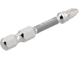 SCREWDRIVER BITS 1/4 50MM PZ2 2 PCS NI (YT-78024)