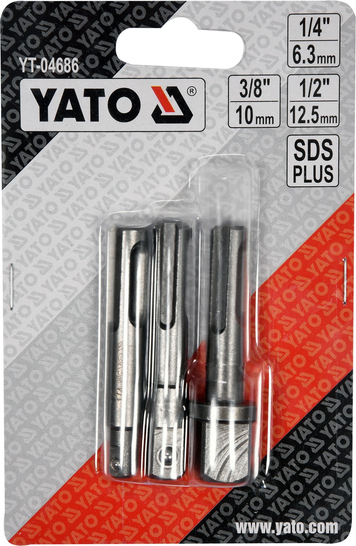 3PCS SDS SOCKET DRIVER SET 1/4,3/8,1/2 (YT-04686)