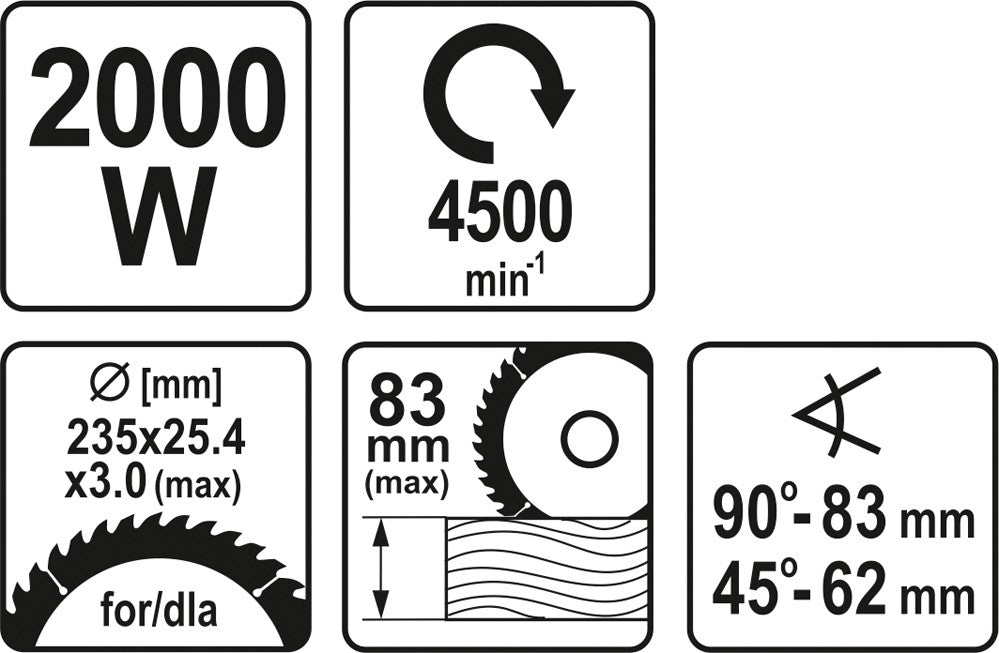 CIRCULAR SAW | 2000W | 235 MM (YT-82153)