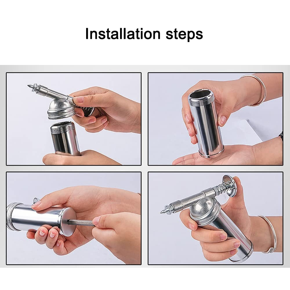 MINI GREASE GUN WITH NEEDLE NOZZLE | STAINLESS STEEL | 85 CM³ (GG3MA)
