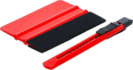 PLASTIC SQUEEGEE | FOR PLASTIC SHEET | WITH FELT EDGE | 2 PCS. (85215)