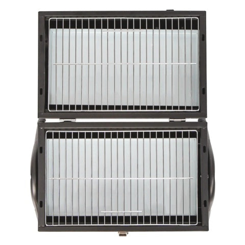 PORTABLE CHARCOAL GRILL, 2 X GRID 34X21CM (99929)