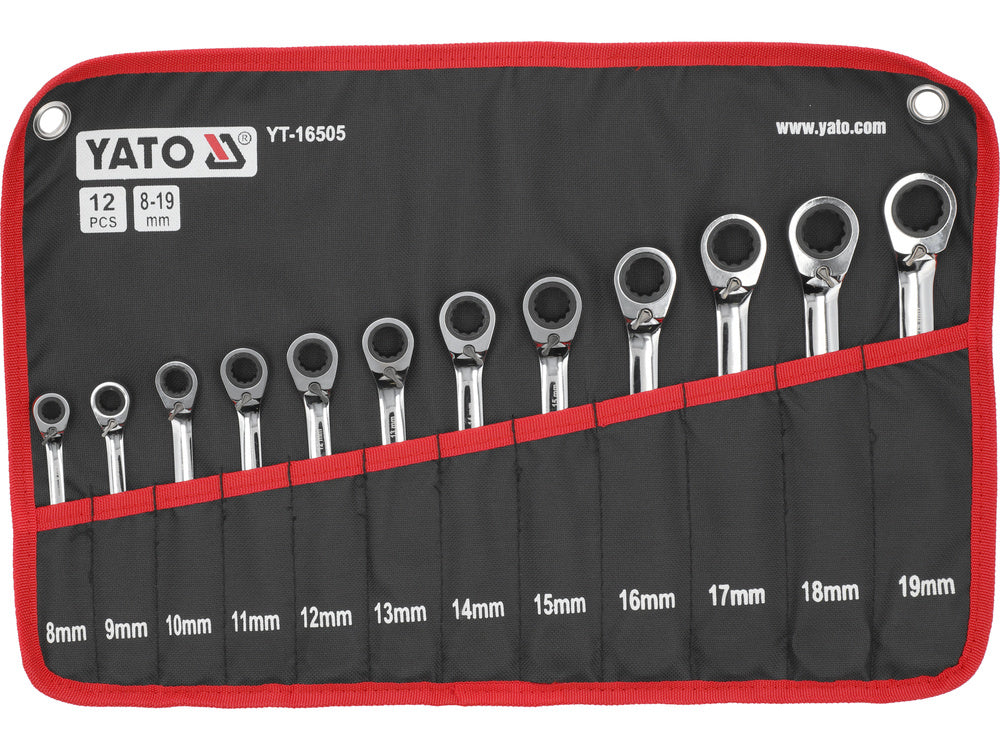 12PCS RATCHET COMBINATION WRENCH SET (YT-16505)