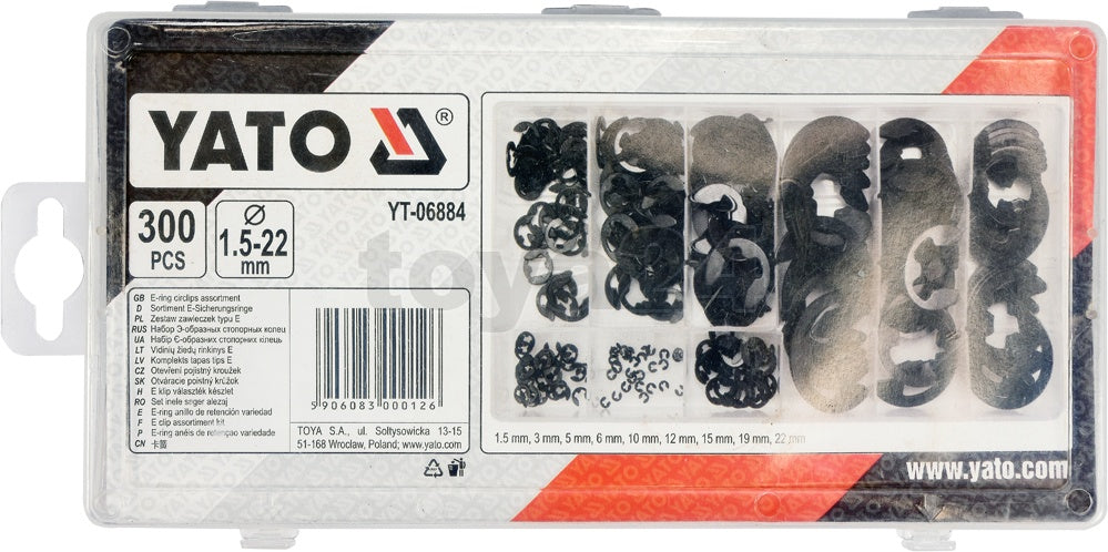 300 PCS E-RING CIRCLIPS ASSORTMENT (YT-06884)