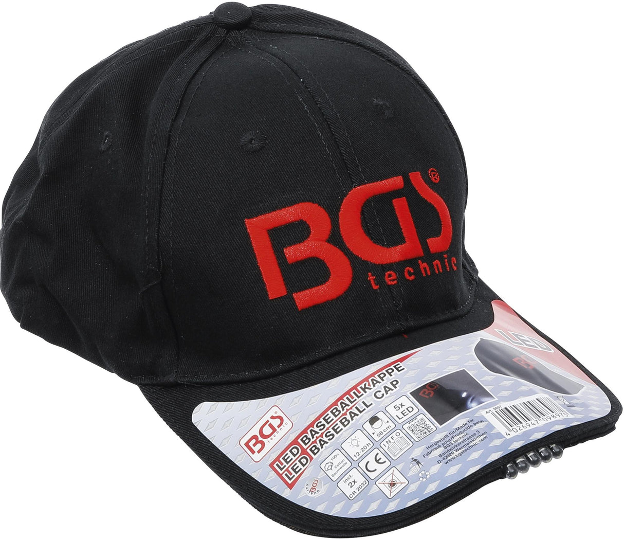 BGS BASEBALL CAP | WITH LED LAMP (9897)