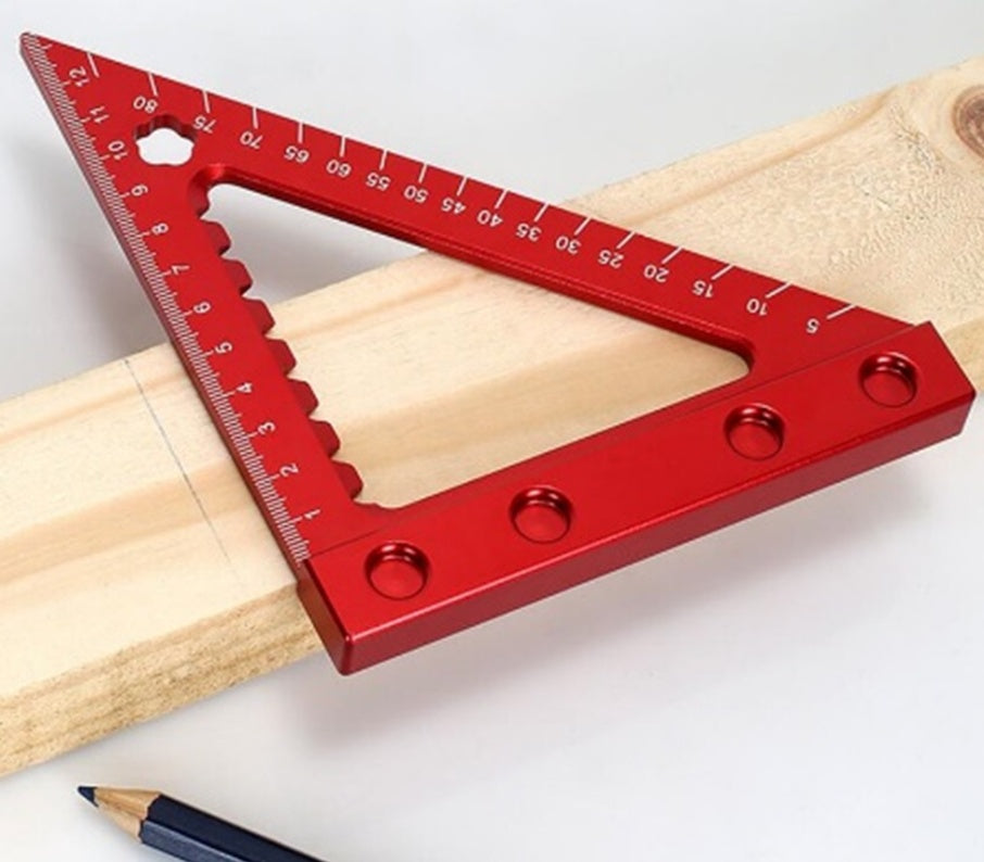 ALUMINUM SQUARE / WOODWORKING TRIANGLE RULER | 90 | WITH BASE (RS90A)