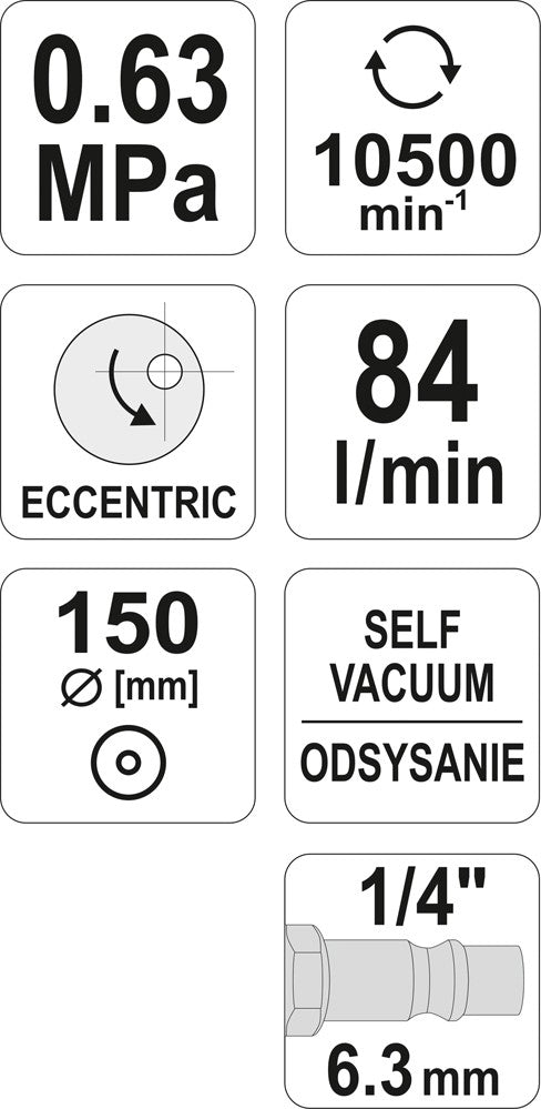 PNEUMATIC ORBIT SANDER (YT-09740)
